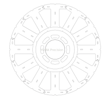 Base del rotor del motor eléctrico para el rotor de la máquina-herramienta y la asamblea de estator servos