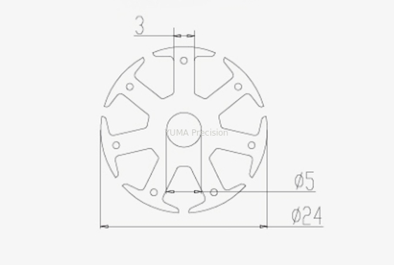 Base del motor de BLDC que apila la laminación del rotor que apila la alta precisión