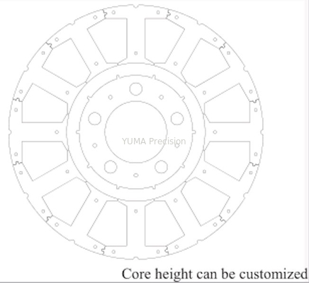 Rotor y estator de motor de salida de fábrica OD103mm, núcleo de motor personalizado de varios modelos, rotor y estator de acero al silicio de alta calidad
