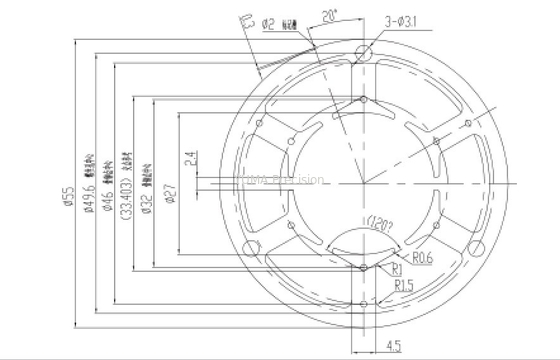 Base de hierro del motor eléctrico de la laminación para la lavadora del aparato electrodoméstico